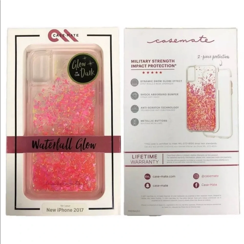 🆕 Case-Mate Waterfall Glow iPhone Case X Xs